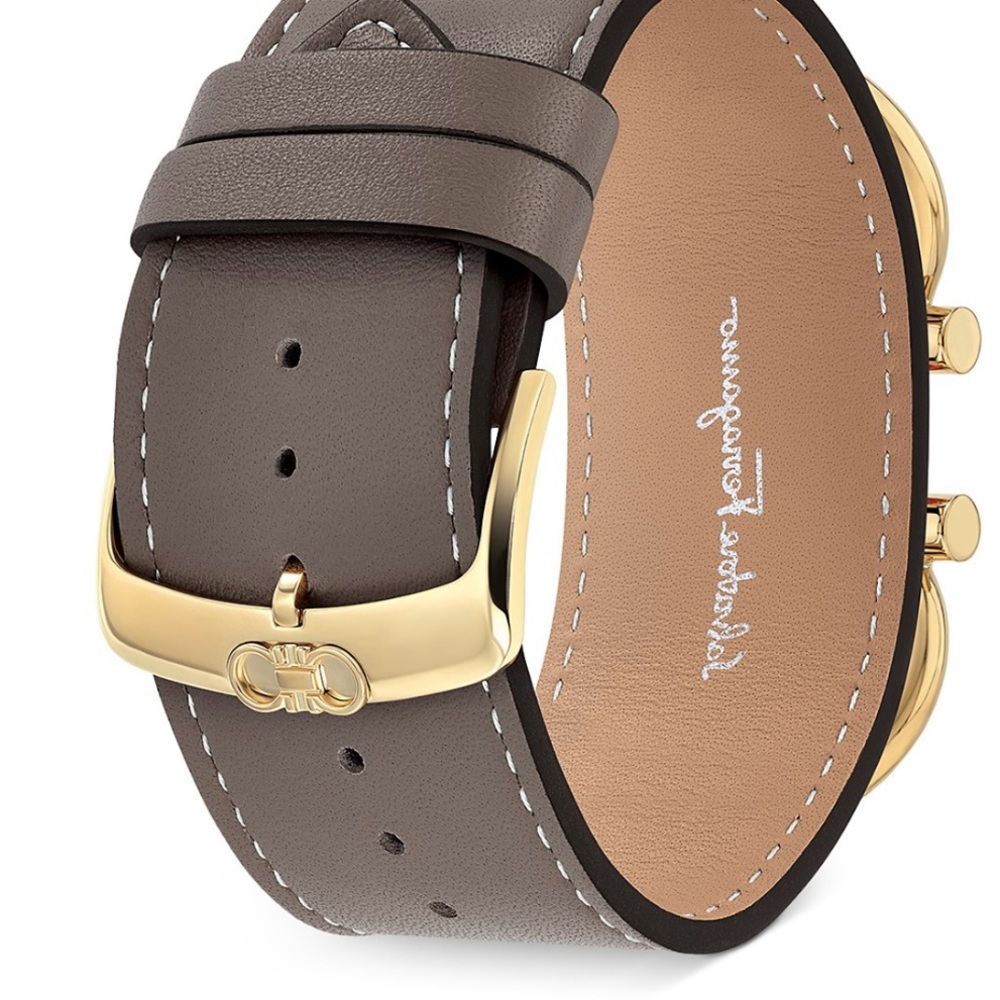 Salvatore Ferragamo Gold Buckle sapphire Leather watch - Picture 12 of 15